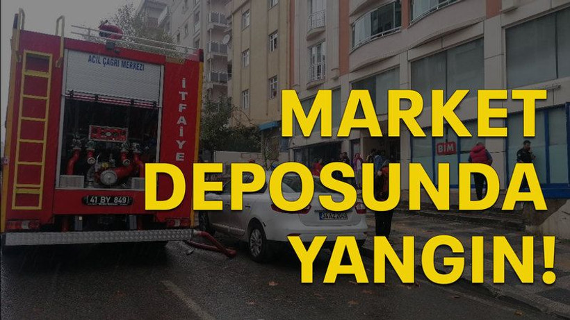 Market deposunda yangın